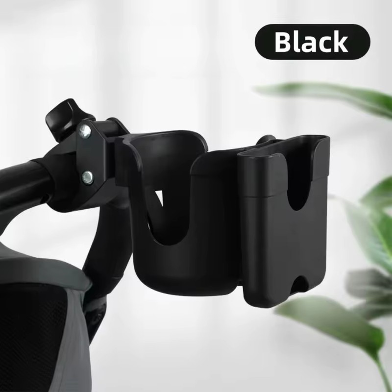 360° Rotating Baby Stroller Cup Holder with Phone Slot, Clamp