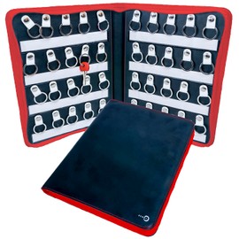 ZENKI - Portable Key Organizer - Waterproof Zipper Bag - Professional and Household, Property Manager - Key Case (40 Keychains) (Red)