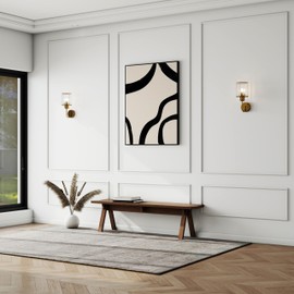 Pangda 3 Set Peel and Stick Wall Molding Kit, Premade Accent Molding Wainscoting Panel for Interior Wall Moulding Decor, Ready to Assemble Wainscoting Accent Panel (48 x 80 in)