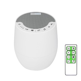 BIGMONAT White Noise Device with Remote Control, 60 Natural Soothing Sounds and AC Adaptor (Included), Suitable for Adults and Toddlers, White