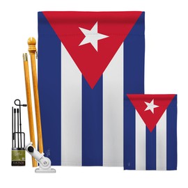 Nationality Cuba Garden House Flags Kit Regional Nation International World Country Particular Area Small Decorative Gift Yard Banner Double-Sided Made in USA 28 X 40