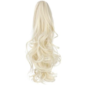 Qunlinta Ponytail Extension Hair Extensions Ponytail 18" 20" Claw Curly Wavy Ponytail Extension Straight Clip in Ponytail Extension Synthetic Hairpiece