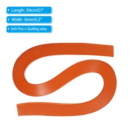 PATIKIL 240pcs Quilling Strips Paper 3/16"(5mm) 21"(54cm) Origami Paper Quilling Strip for Art DIY Hand Craft Christmas, Orange