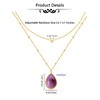 CrystalTears Amethyst Crystal Necklace for Women Gold Teardrop Healing Crystal