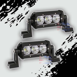 Marquee Off-Road 2PCS SLIM 4"  CREE LED Light Bar Marine Wakeboard Boat Tower FLOOD 4X4 Off-Road