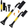 Tuofang Car Ice Scraper, 3-in-1 Ice Scraper Car with Broom 64-80 cm Car Ice Scraper with Ice Breaker Function, for Cars, Trucks and SUVs