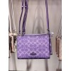 Coach NWT Coach Slim Crossbody Bag In Signature Canvas Purple