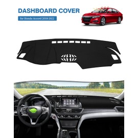 FIILINES Dash Cover Fit for Honda Accord 2018 2019 2020 2021 2022 Dashboard Cover Accord Accessories Dashboard Mat Sunshade Nonslip Mesh Dashborad Cover Protector No Glare