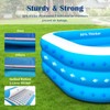 ALLADINBOX Inflatable Family Swimming Pool, 118"X72"X22" Full-Sized Lounge Pool Large