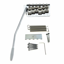 Dopro Chrome ST Strat Guitar Trem Tremolo Bridge Full Size Block with Vintage Bent Steel Saddles for Mexican Strat