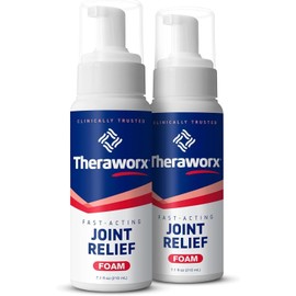 Theraworx Pack of 2 White Body Lubricant for Joint Discomfort Fast Acting Non Greasy