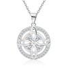 JANIEYS Celtic Knot Necklace S925 Sterling Silver Cubic Zirconia Trinity