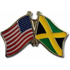 RFCO USA American Jamaica Friendship Flag Bike Motorcycle Hat Cap lapel Pin