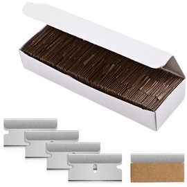 Pack of 100 Ceramic Hob Scraper Blades, Scraper Blades Ceramic Hob Scratch Removal Glass Scraper Replacement Blades Ceramic Scraper Blades Stainless Steel Hob Scraper