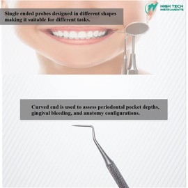 Dental Care Tool to Remove Plaque and Tartar at Home Made of Stainless Steel with Precision Tips Knurled Handle Design for Firm Grip to Remove Teeth Stain Pet Oral Hygiene Care (Explorer #9)