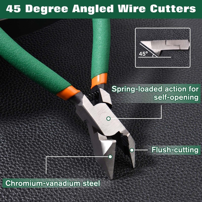 GOLD DEER 45 Angled Diagonal Pliers for Flush Cut Plastics