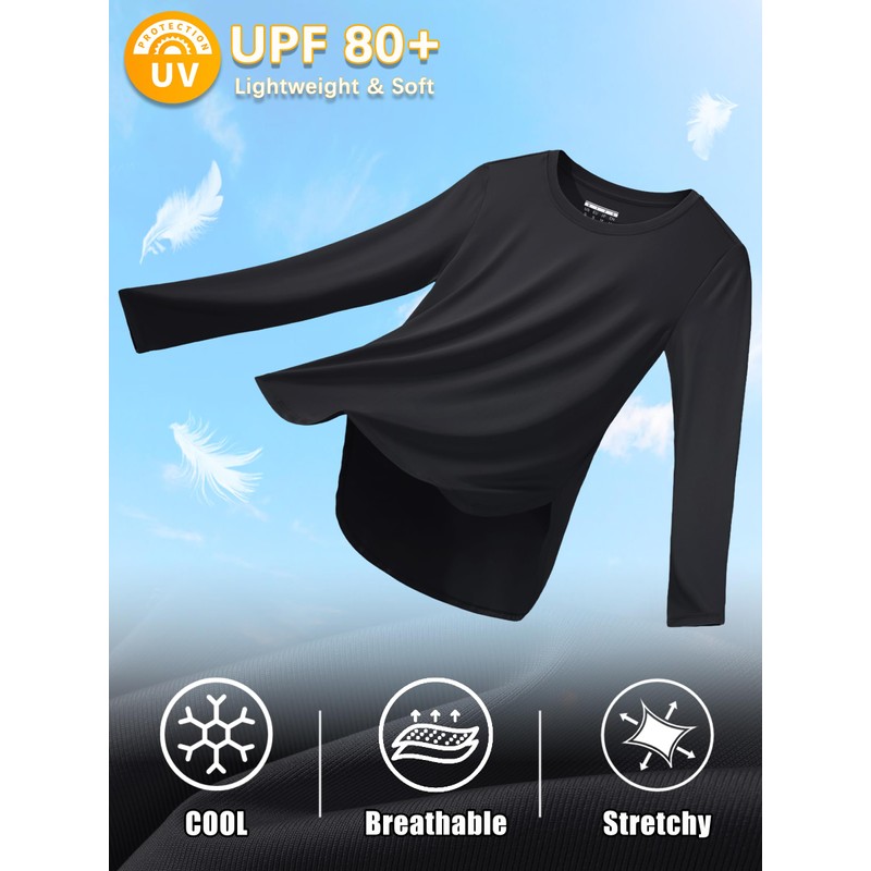 Cavva Womens Athletic Tops Sun Shirts Long Sleeve Hiking Shirts