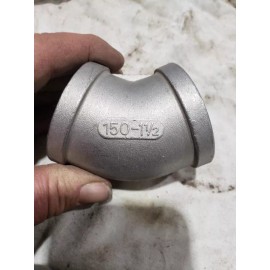 Unbranded MB-304 Stainless ELBOW FITTING 150-1 1/2" Slip Weld Fit 45 DEGREE