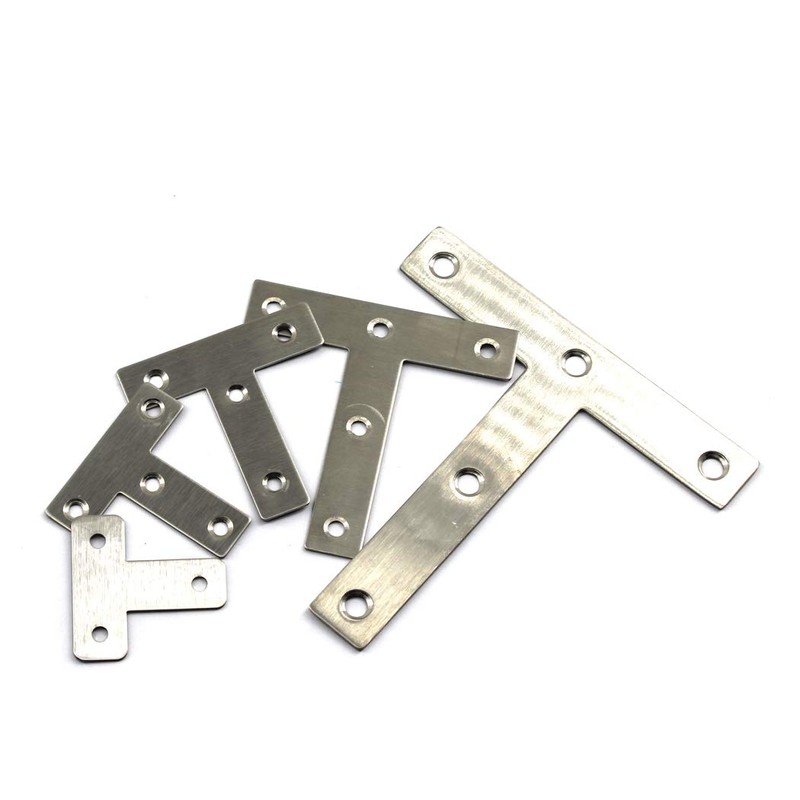 (6 Pieces) 120x120x2mmAngle Connector Corner Brackets (Thickness 2mm) Stainless Steel