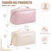 2 Piezas Bolsa de Cosméticos de Viaje, Makeup Bag de