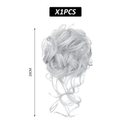 1 Piece Bun Hairpiece, Wavy Ponytail, Women's Wig Hair Clip, Messy Bun Hairpiece, Claw Clip, Women's Clip-in Hairstyle, Wig Accessories (Light Grey)