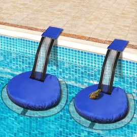 2 Packs Animal Rescue Escape Ramps for Swimming Pool Frog Floating Ramp Rescues Toads Lizards Ducks Snakes Squirrel Chipmunk Pool Maintenance Accessories Floating Ramp