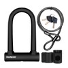 Bike U Lock with 5ft Security Cable 17mm Shackle, Bike