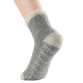 Zando Womens Fuzzy Socks for Women Slipper Socks With Grips for Women Gripper Socks for Women Grippy Socks Woman Hospital Non Skid Socks Fuzzy Socks With Grips for Women 5 Matched Color One Size