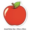 4 x Small 50mm 'Shiny Red Apple' Permanent Sticker Decals
