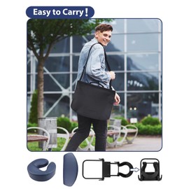 EBANKU Mattress Top Massage Kit, Adjustable Headrest Face Cradle Cushion, Face Down Pillow with Massage Table Arm Rest for Bed at Home(Blue)