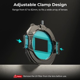 SmallRig Matte Box with Adjustable Clamp from 67mm - 82mm, with 4 x 5.65 Filter Frame, Top Flag, for DSLR Mirrorless Cameras - 4409