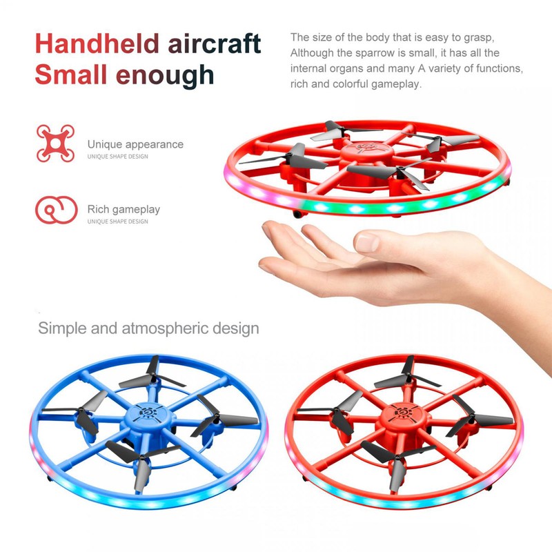 Flying Toys Drone with LED Light Remote Control Hand Drone