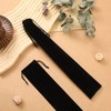 Windyun 24 Pcs Long Velvet Drawstring Hand Fan Bags Black