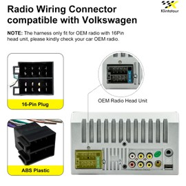 Radio Wiring Harness Connector Compatible with Boss 20-Pin Stereos, Aftermarket 16-Pin Car Stereo Harness with SWC Reverse, Compatible with AV DV XDVD Series, Fits AV6116Bi DV516BT XDVD176BT
