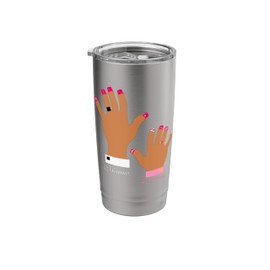 Mommy Daughter Manicures Acrylics Spa Day Pink Nail Polish Stainless Steel Insulated Tumbler
