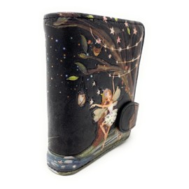Shag Wear Fairy Forest Small Wallet for Women and Teen Girls 4.5" Black