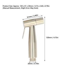 AUNMAS Bidet Sprayer for Toilet, Wall or Toilet Mount, G1/2 Water Pressure Stainless Steel Handheld Sprayer Kit with Hose for Feminine Wash, Baby Diaper Cloth Washer and Shower Sprayer for Pet (Gold)