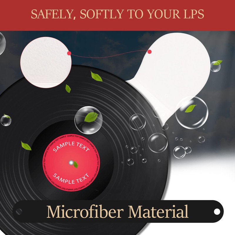 NUSWOR 2pcs Anti-Static Vinyl Record Cleaner & Protector Mat/Mitt -