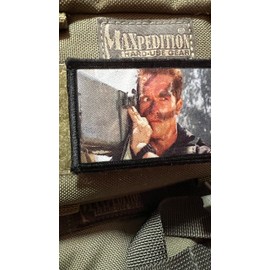 Redheaded Tshirts - Commando Schwarzenegger Morale Patch.2x3 Hook and Loop Patch. Made in The USA