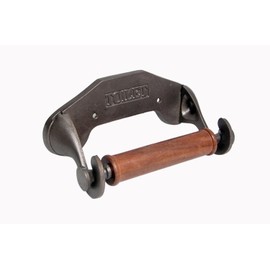 Fenzo Traditional Toilet Roll Holder Wooden Roller Victorian Railway Station Cast Iron Vintage Design Wall Mounted Loo Roll Holder, Elegant Touch, Easy Installation (Style 5)