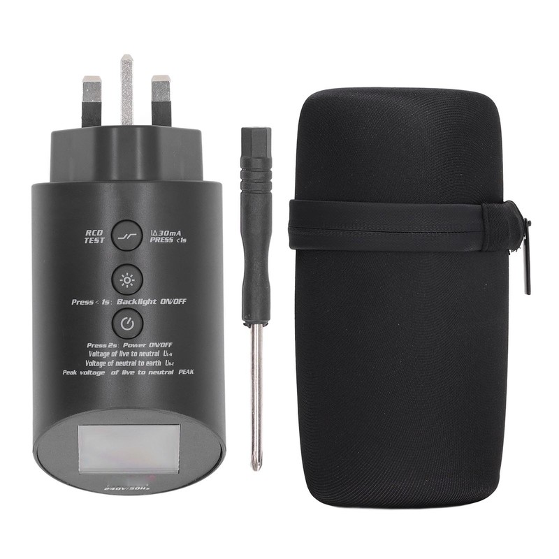 Outlet Tester Digital Display 3 Prong Electrical Receptacle Detector Socket