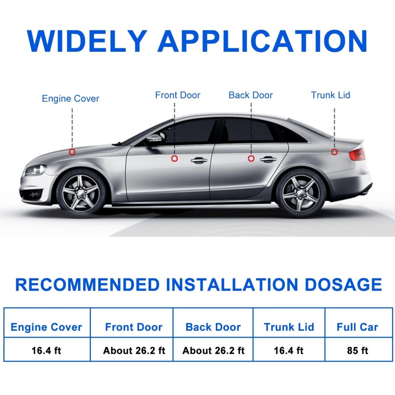 TSUINZ For Honda Car Door 5M L-Shape Soundproofing Seal Rubber