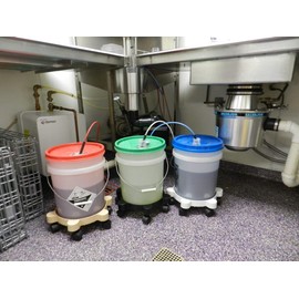 TCD Parts Inc. - 5 Gallon Bucket Dolly- 6 CASTERS for No Spill or TIP…