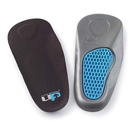 Ultimate Performance Ultimate Gel Heel and Arch Support 3/4 Insole, Small/Medium, Black/Blue