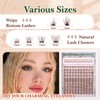 Brown Lash CLusters Kit with Bottom Lash Clusters Wispy Brown