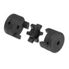 sourcing map 3/8" L075 Flexible 3-Piece L-Jaw Coupling Coupler Set