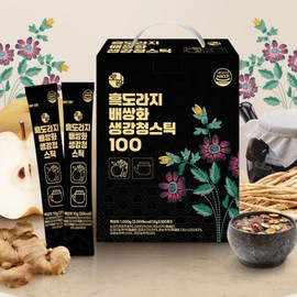 흑도라지스틱 10g 100포 1박스 배 생강 쌍화 최적배합 대용량 건강선물 Black Doraji Stick 10g 100 Packs 1 Box Pear Ginger Ssanghwa Optimal Blend Large Capacity Health Gift