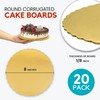 Cartón corrugado dorado para pastel | Cartón festoneado, base redonda,