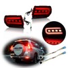 GTINTHEBOX 3D Optic Red LED Rear Bumper Reflectors Brake Tail