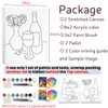 VALLSIP 2 Pack Paint and Sip Canvas Painting Kit Pre